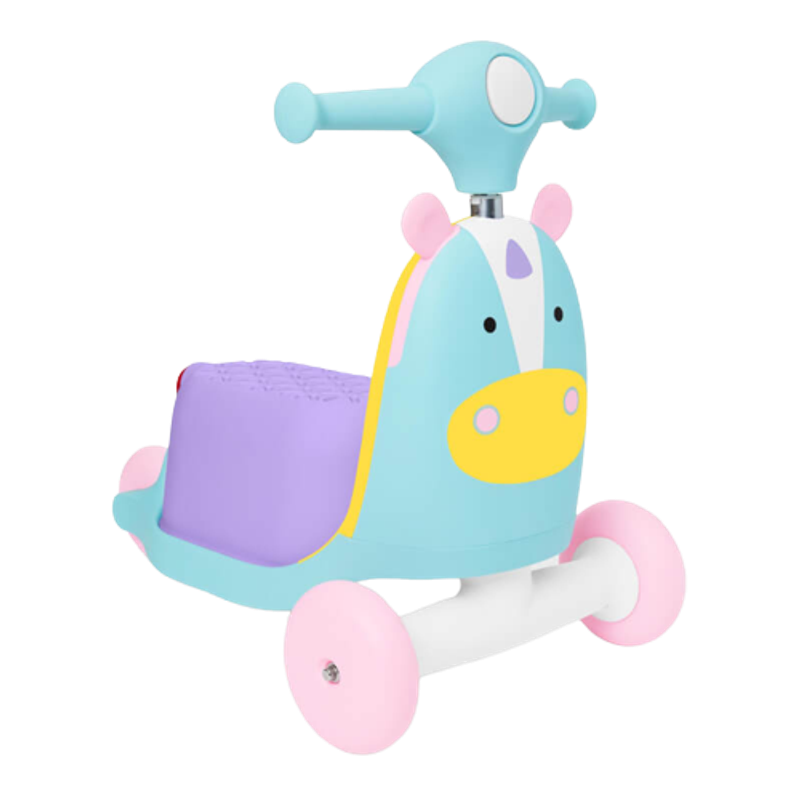 Zoo 3 in 1 Ride On Scooter - Eureka Unicorn