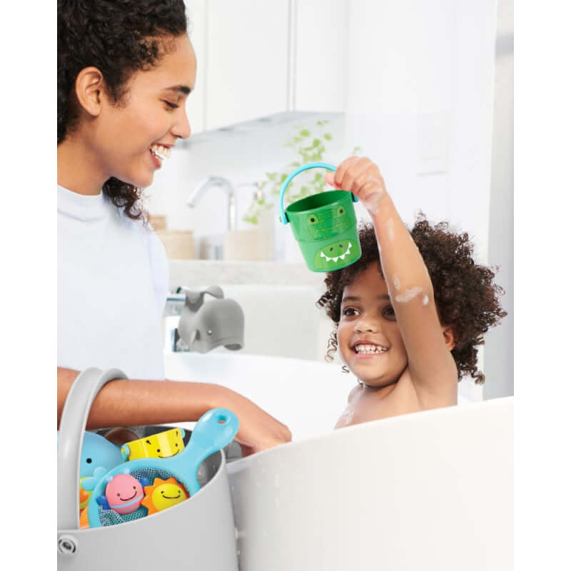 Zoo Stack and Pour Bath Buckets