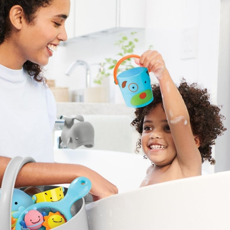 Zoo Stack and Pour Bath Buckets