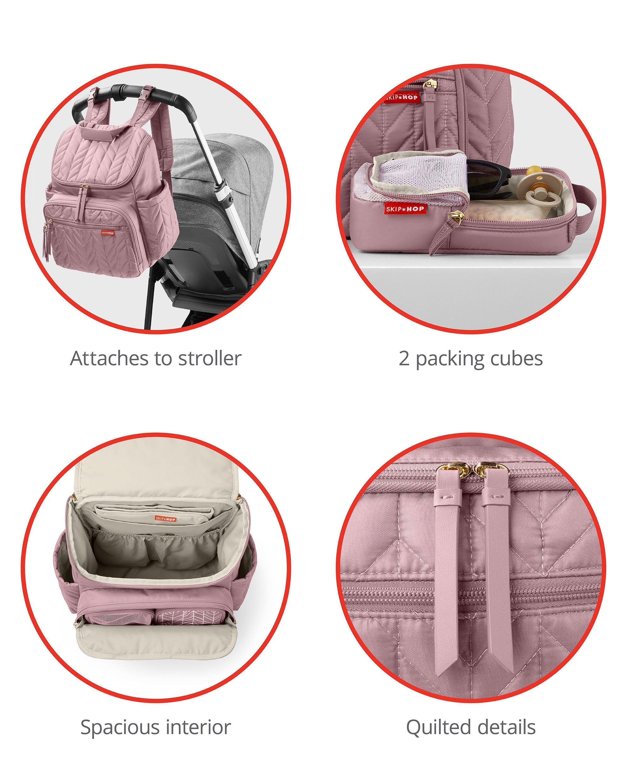 Forma Nappy Bag Backpack - Mauve
