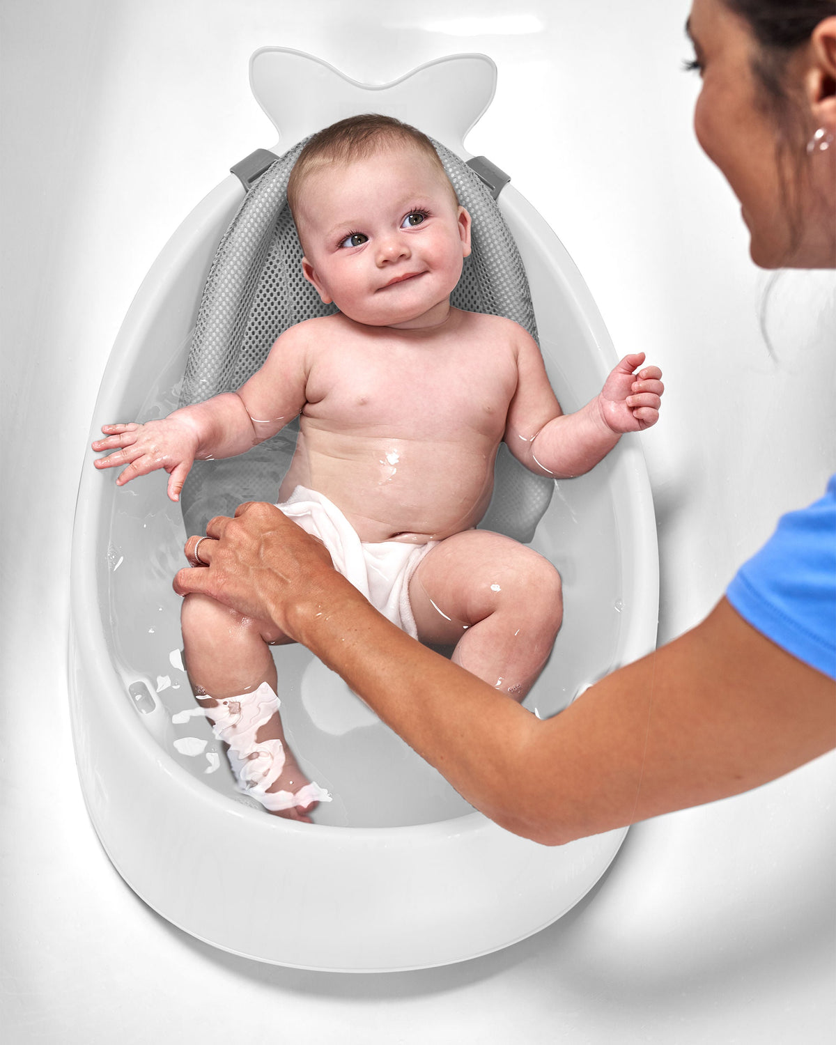 Moby Smart Sling 3 Stage Bath - White