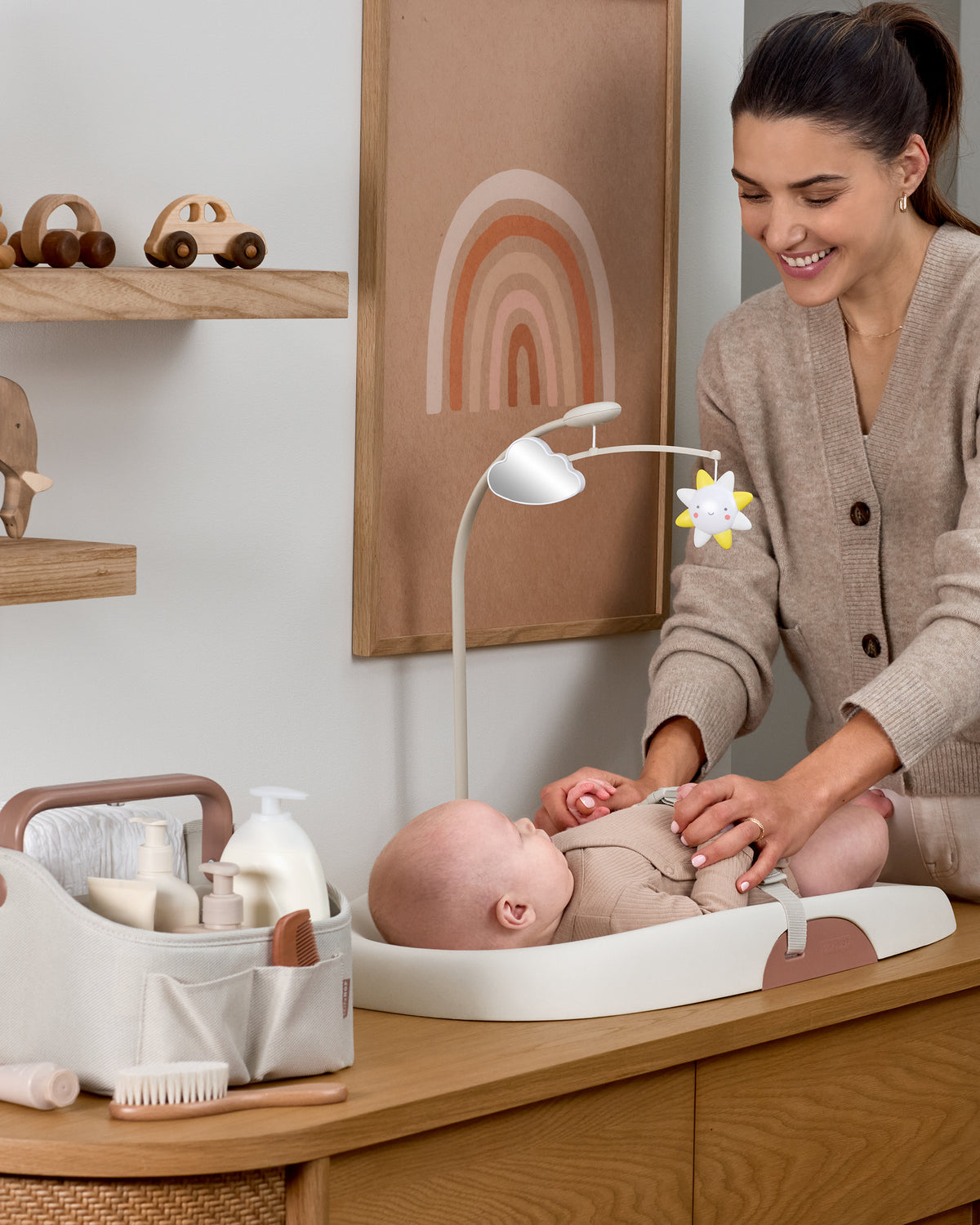 Light Up Nappy Caddy - Oat