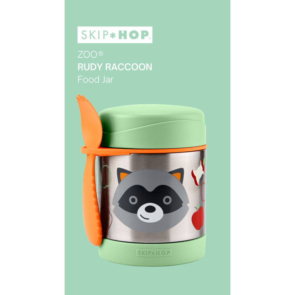 Rudy Raccoon Zoo Insulated Food Jar