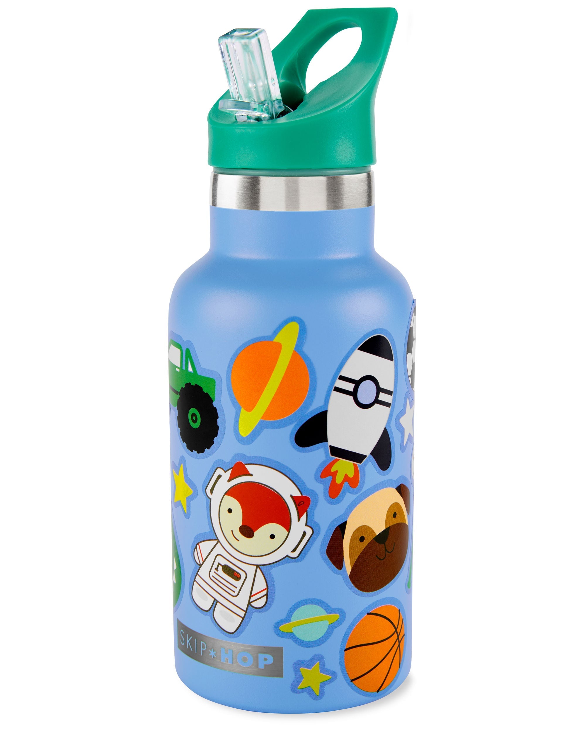 Blue Stainless Steel Canteen Water Bottle
