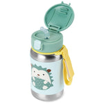 Zoo Stainless Steel Straw Bottle - Hedgehog