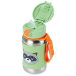 Zoo Stainless Steel Straw Bottle - Raccoon