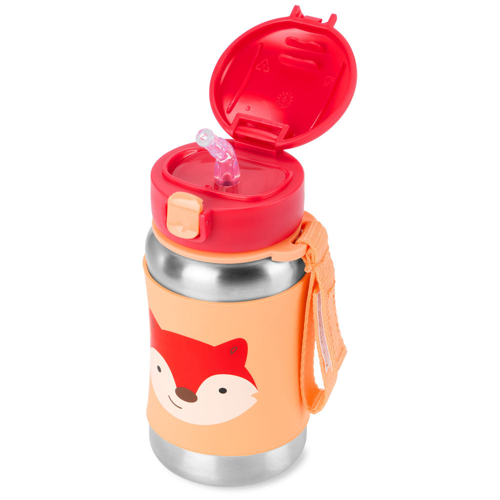 Fox Zoo Stainless Steel Straw Bottle