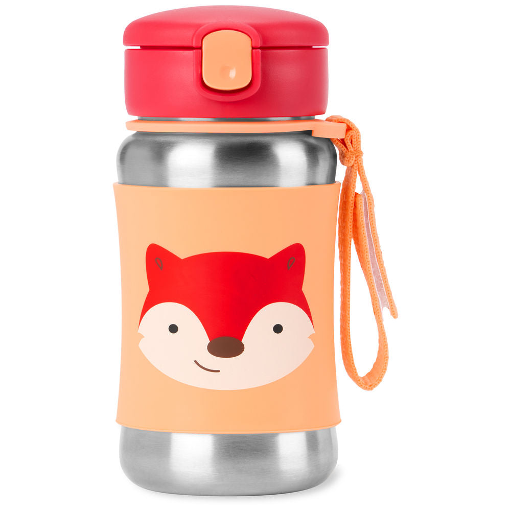 Fox Zoo Stainless Steel Straw Bottle