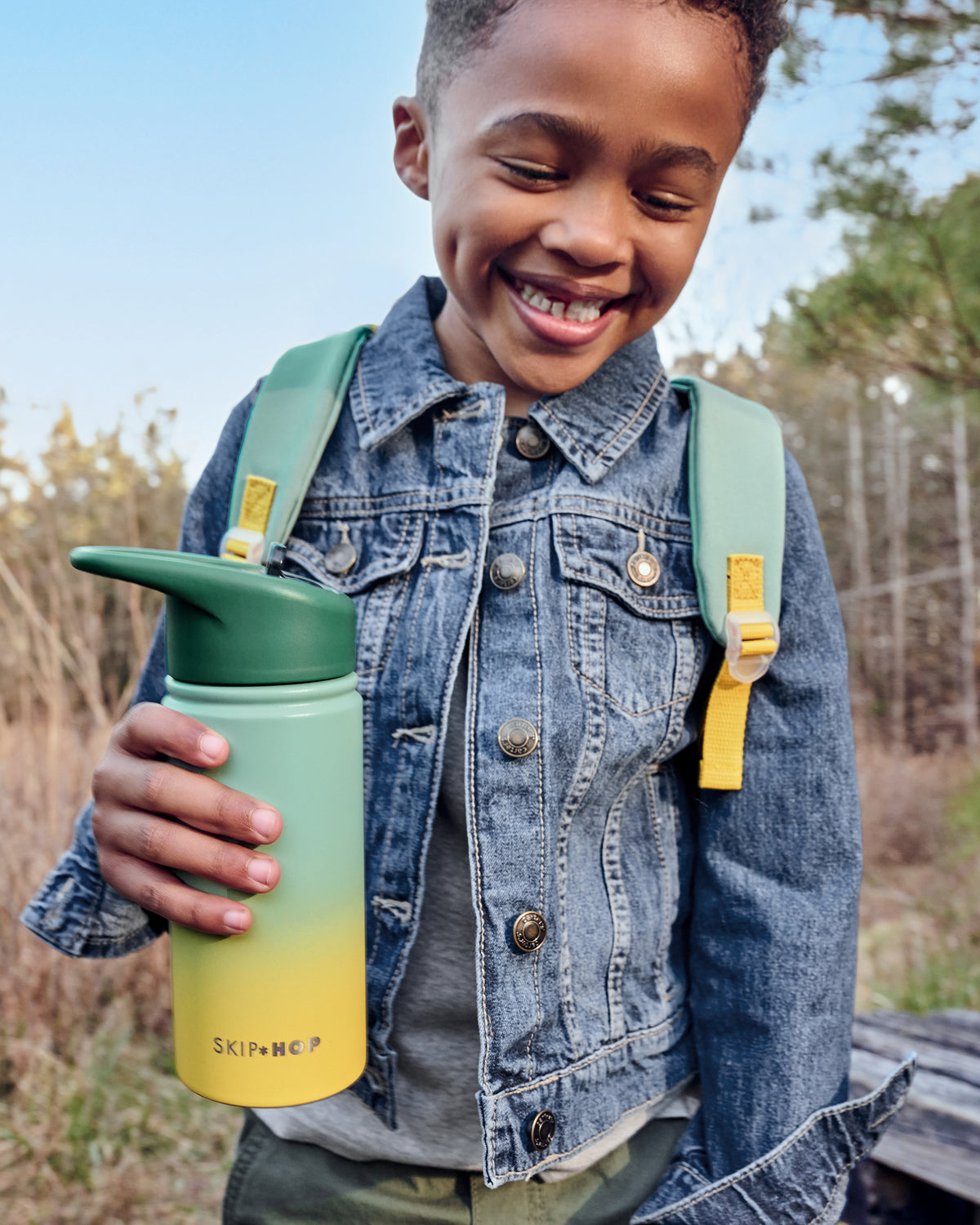 Wander Stainless Steel Water Bottle - Ombre Green