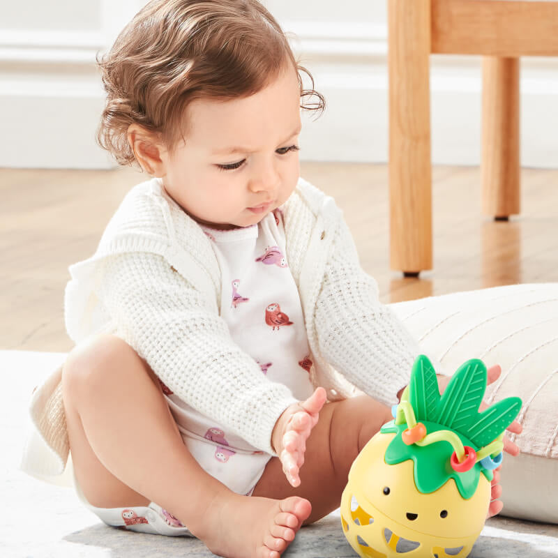 Farmstand Roll Around Pineapple Rattle