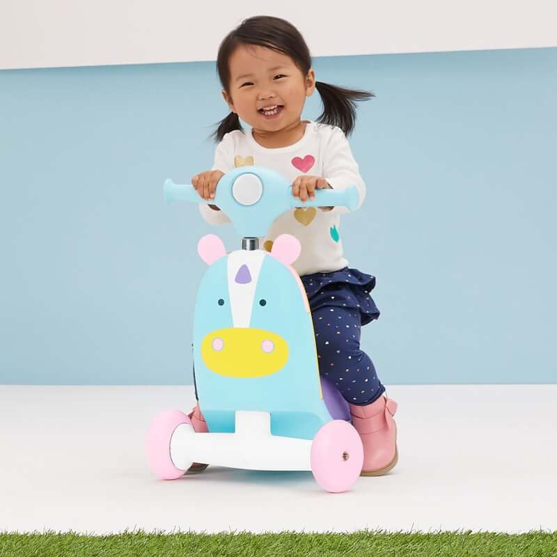 Zoo 3 in 1 Ride On Scooter - Eureka Unicorn