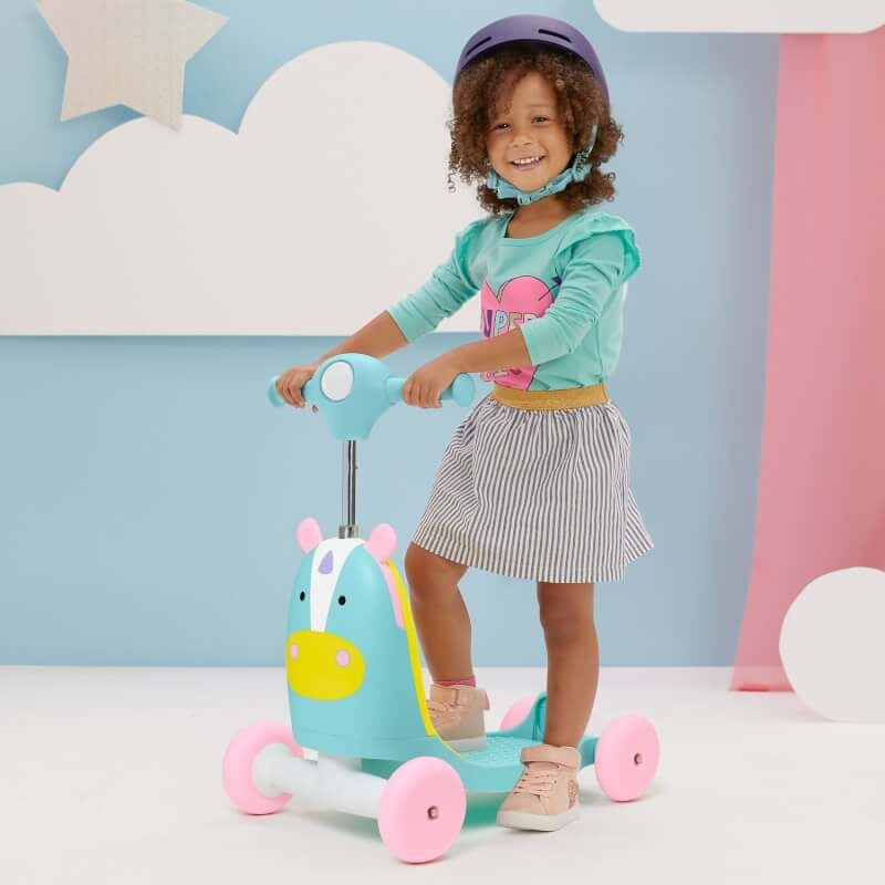 Zoo 3 in 1 Ride On Scooter - Eureka Unicorn