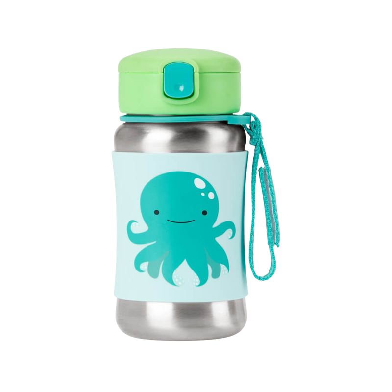 Zoo Stainless Steel Straw Bottle - Oslo Octopus